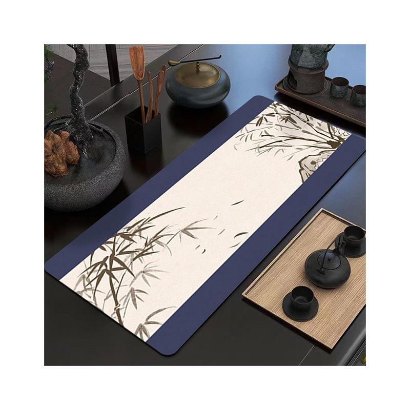 New Chinese-style Water-absorbing and Easy-to-dry Long Diatom Mud Table Mat Is Easy To Take Care Of. Anti-scalding and Non-slip Tea Party Zen Drain Ma