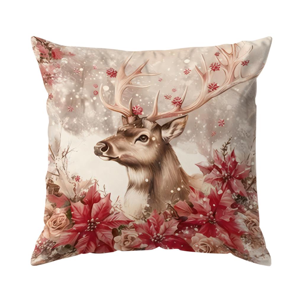 45X45Cm Vintage Christmas Decoration Pillowcase Bedroom Cushion Cover 100% Polyester Living Room Cushion Pillowcase Home Decor