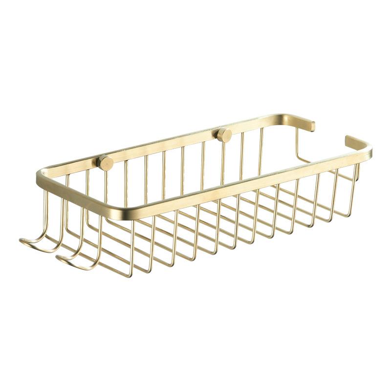 Wall Mounted Commodity Shelf Storage Rack Brushed Gold Corner Shelf