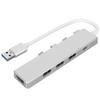USB Hub Multiport USB3.0 3 USB2.0 USB C Docking Station for Connecting USB Flash Drive Wireless Mouse Keyboard Silver