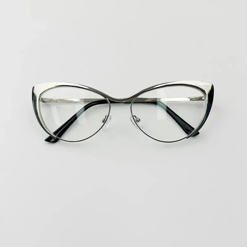 

-1,0 -1,5 -2,5 Очки для близорукости в металлической оправе с изогнутыми плоскими линзами и защитой от синего света Прозрачные компьютерные очки -2.0 серебряный