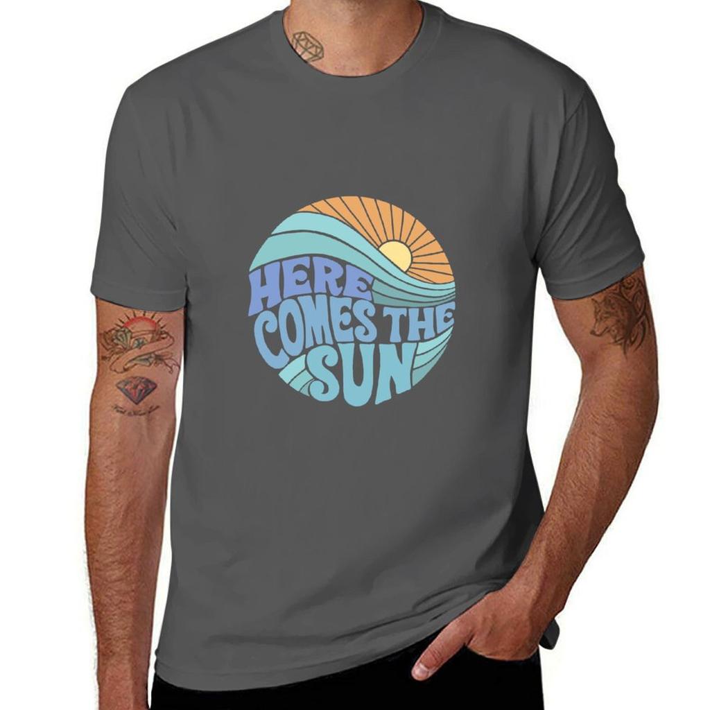 Here for Designer Shirt Comes Cotton Man the Shirts T Man T Funny Sun Groovy Blue T-Shirt