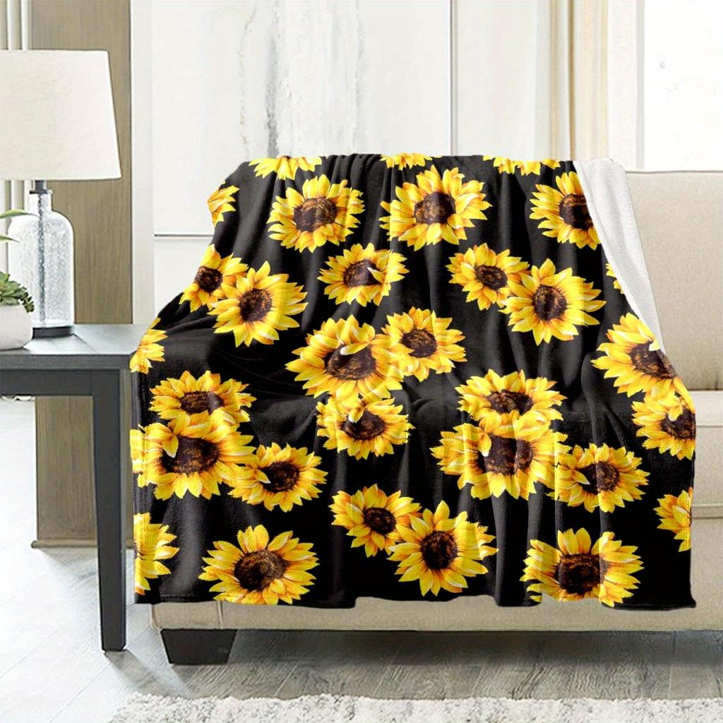Many Sunflowers Blanket Soft Warm Throw Blanket Nap Blanket For Couch Sofa Office Bed Camping Travel Multipurpose Gift Blanket For All Season