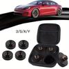 4/1 buc Tampon de cric pentru Tesla Pucuri de ridicare durabile din cauciuc pentru Model 3/S/X/Y 2013-2025 Protejează șasiul bateriei Ușor de instalat prin