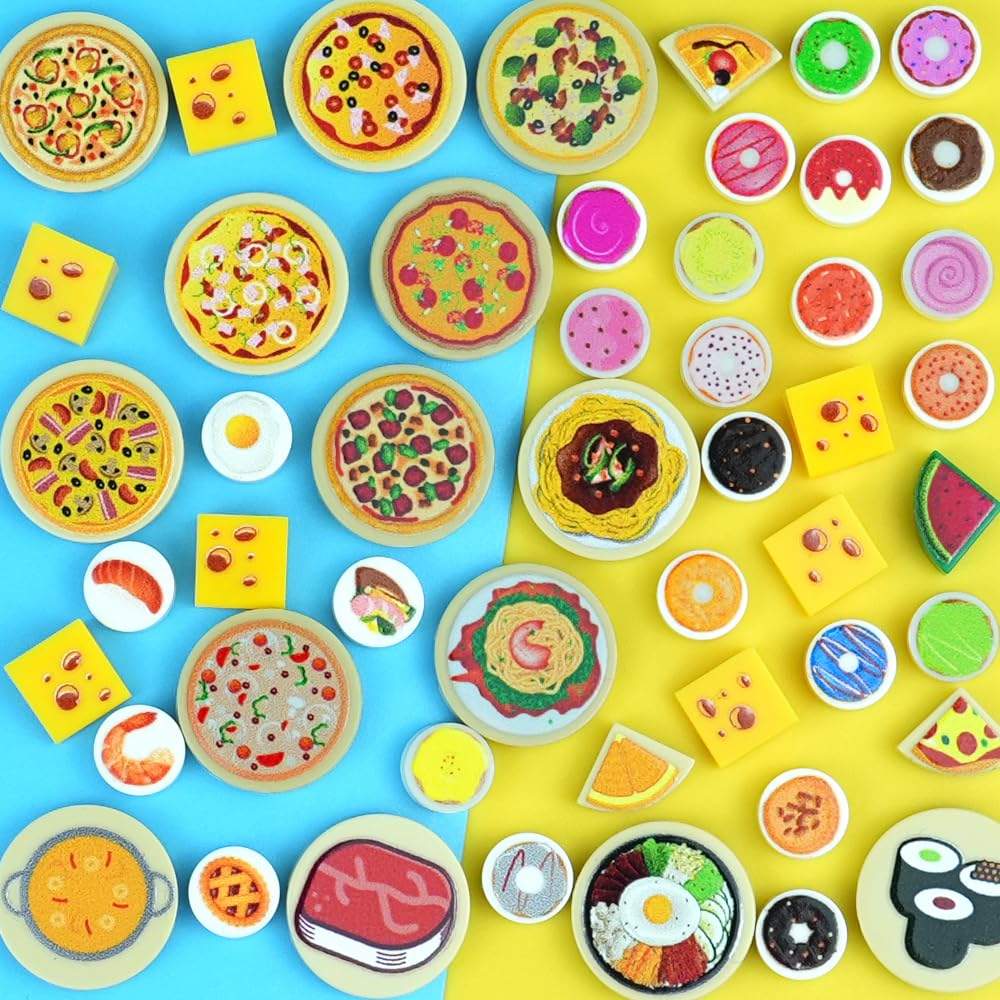 220 Přátelé Město Repliky jídla - Ovoce, Zelenina, Sushi, Zmrzlina - Kompatibilní s klasickými stavebními kostkami hlavních značek
