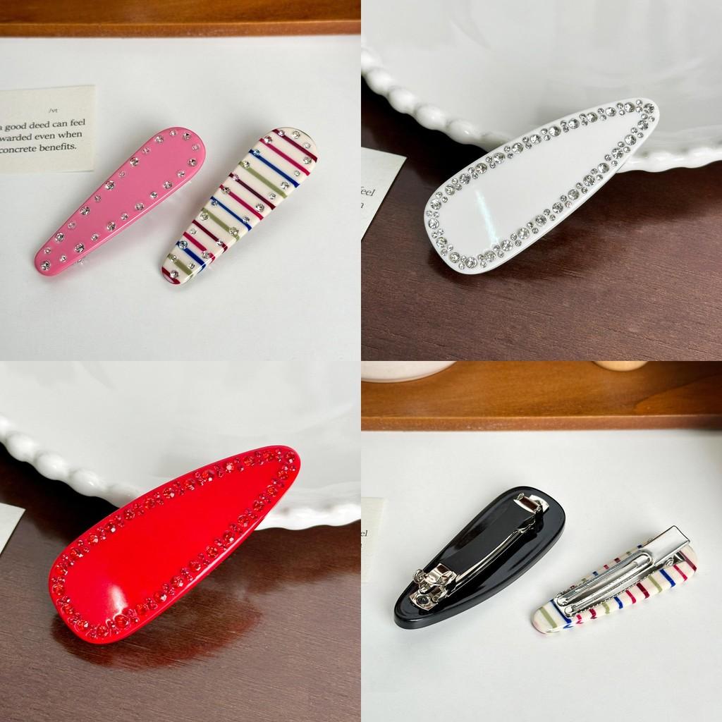 Premium Rhinestone-studded Acetate Hair Clip Available In Vibrant Colors For Trendy Hairstyles