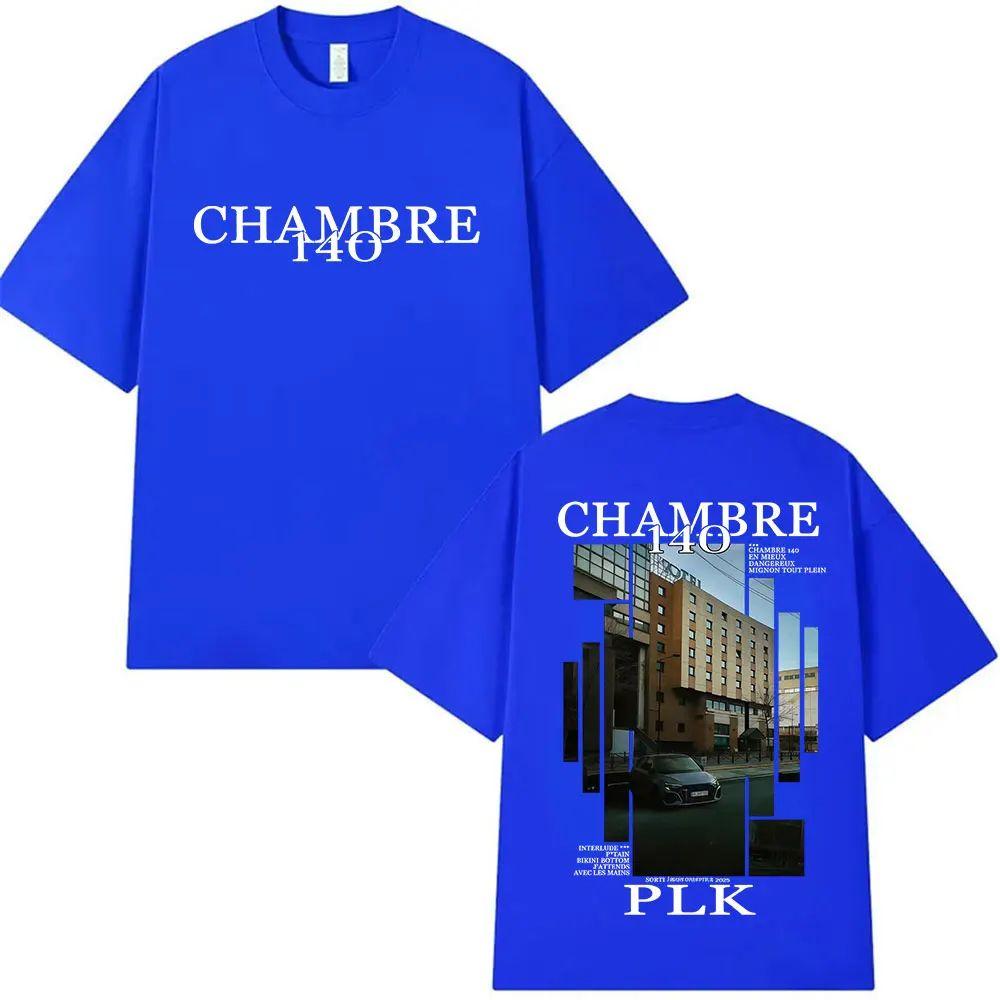 

Hip Hop Street Fashion T Shirts Rapper Plk CHAMBRE 140 Pt3 Tour Merch Cotton Printed Tops Casual Loose Streetwear Unisex S