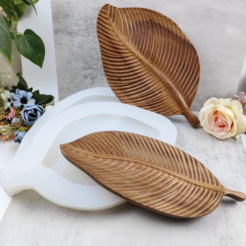 Silikonové formy ve tvaru listu Silikonová forma na ovocný podtácek Formy na odlévání epoxidové pryskyřice pro výrobu podložek pod hrnek ve tvaru plátku falešného achátu