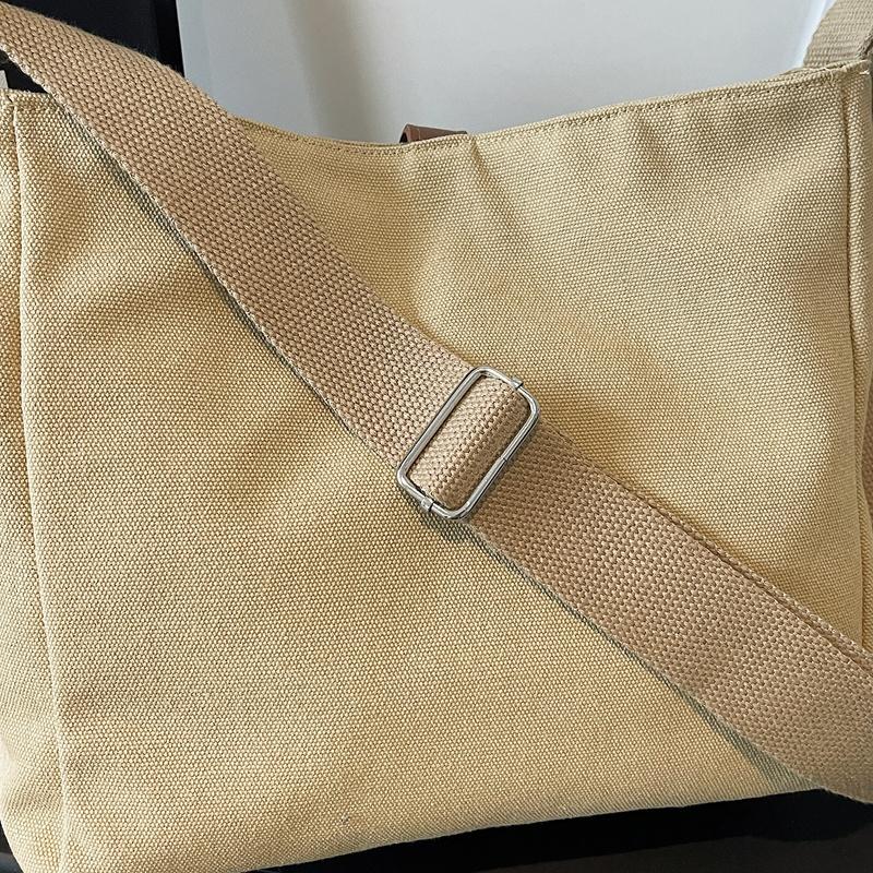 Vintage Canvas Crossbody Bag Tooling Style Shoulder Bag Women Commuter Tote Bag