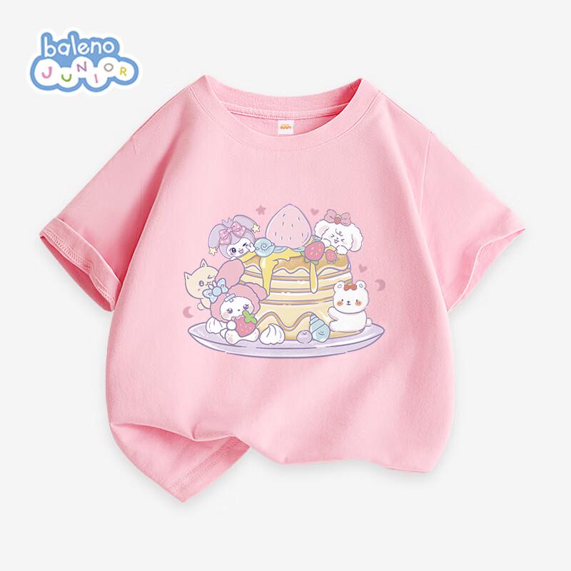 T-shirt a maniche corte con stampa di cartoni animati in cotone da bambina Baleno