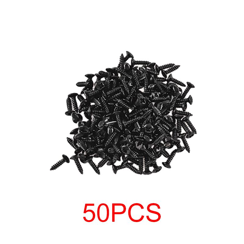 50PCS/Pack Guitar Protective Plate Screws 3*12mm Size Screws Set Gold Silver Black 3 Color Available Guitar Bass Accessories ZYF