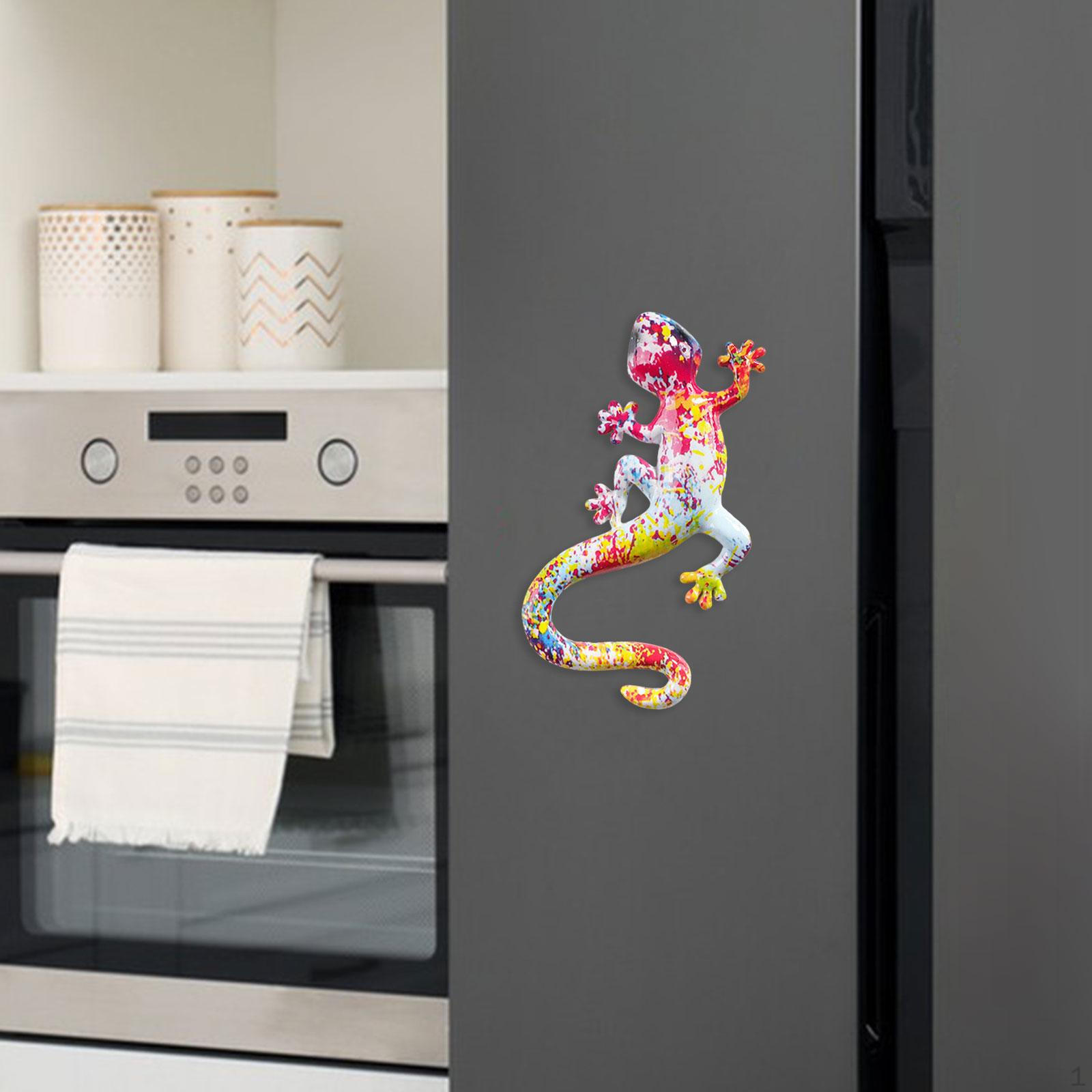 Gecko Wall Art: Creative Home Decor Sculpture Sticky 10x5x1.5cm