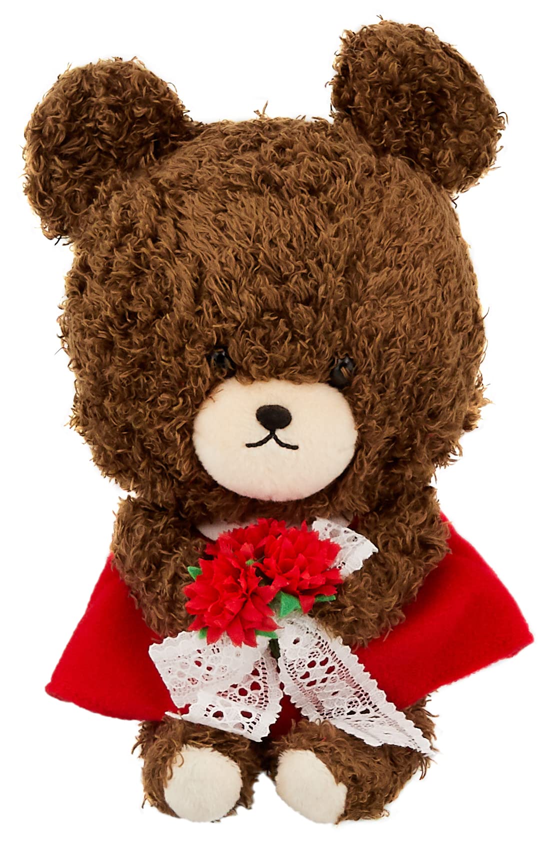 

Sekiguchi The School Fluffy Jackie Red Flower Small Size Height 21cm Bears