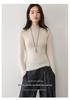Lekasha 100% Cashmere Half High Collar Sweater, 18 Gauge, 60-Count Fine Spun Yangtze Yarn