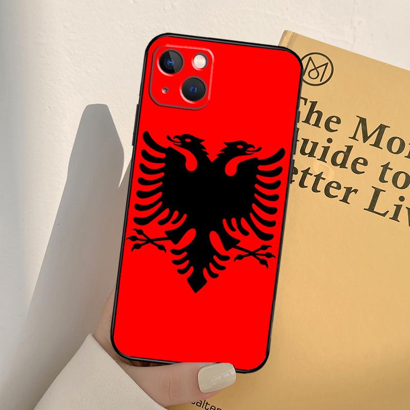 

Albanian Flag Eagle Phone Case For iPhone 17 16 15 13 11 12 14 Pro Max mini XR 16e 15 16 Plus 17 Air Full Cover iPhone 15 Pro