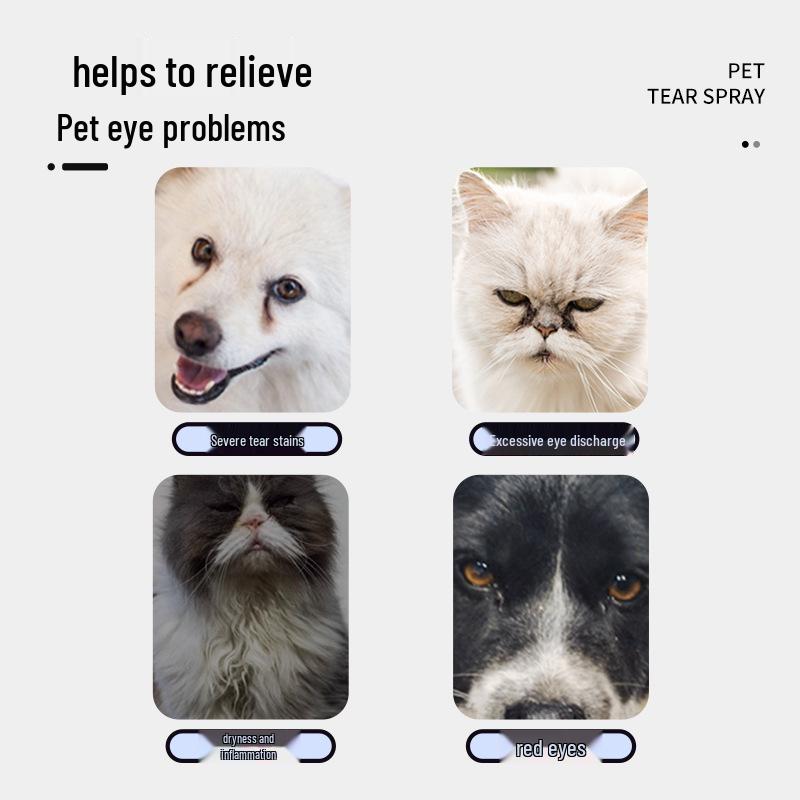 Universal Tear Stain & Odor Remover Spray for Pets - No-Rinse Deodorizing Solution