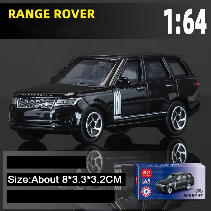 

1:64 Range Rover 50th Anniversary Diecast Alloy Model Toy Car Wheels Slide Forward Metal Body Rubber Tires Vehice Christmas Gift чёрный