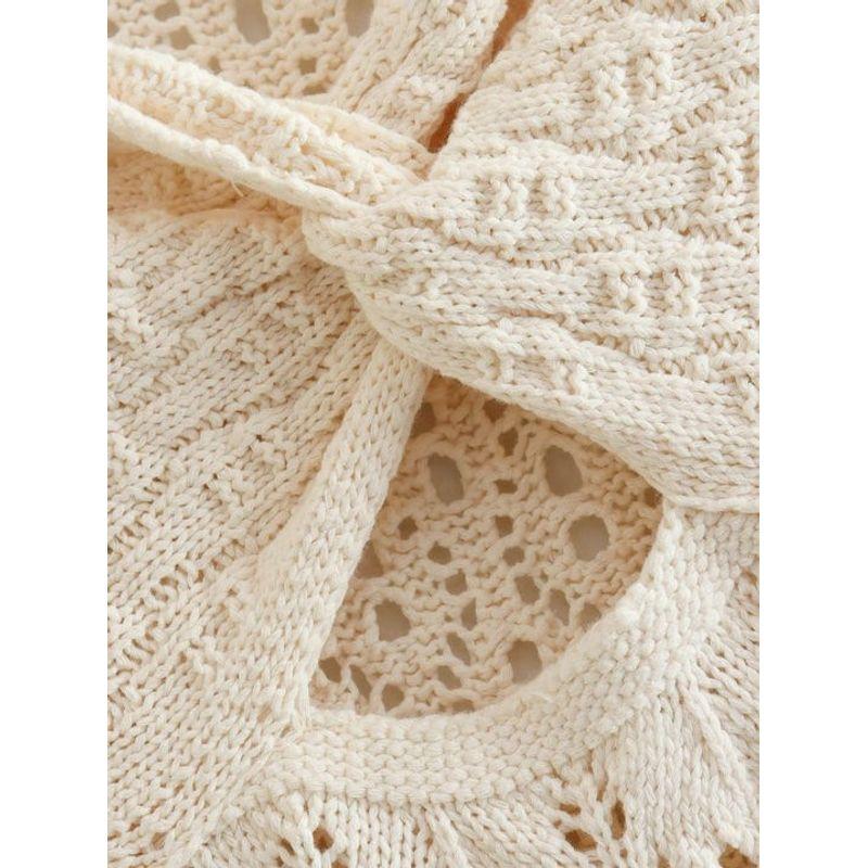 2024 Summer New Arrival Blogger Bra-Style Tube Top Opening Mesh Hollow out Knitting Elastic Hip Sexy Dress