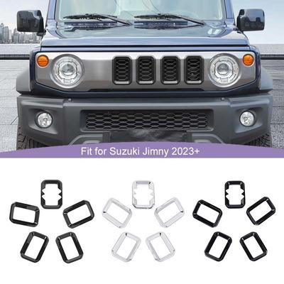 Adesivi per la decorazione del cofano motore della griglia dell'auto per Suzuki Jimny 2023 Up ABS Accessori esterni per auto