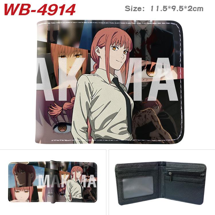 Chainsaw Man Anime Wallet Portable Large Capacity Full Color Folding Leather Purse Unisex Coin Bag
