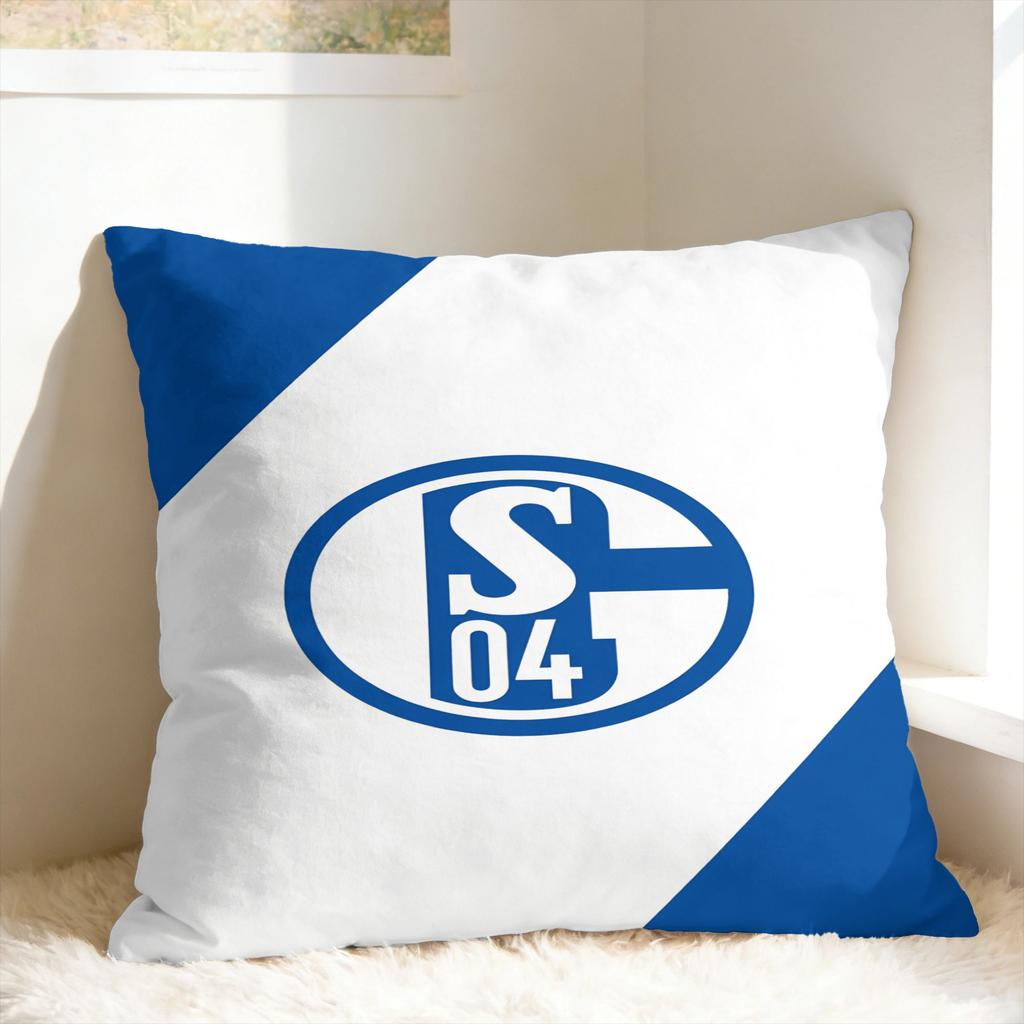 S-Schalke 04 team Pillow Case  Comfy Pillow Cover For Sofa Bedroom Home Decor Cute Funny Cushion Cover