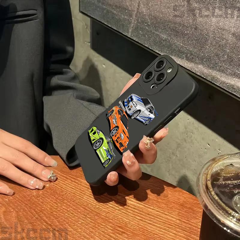 Creative And Cool Car Pattern Soft TPU Phone Case For iPhone 17 16 15 14 13 12 11 Pro Plus Max Mini 17 Air 16E XS X XR Cover