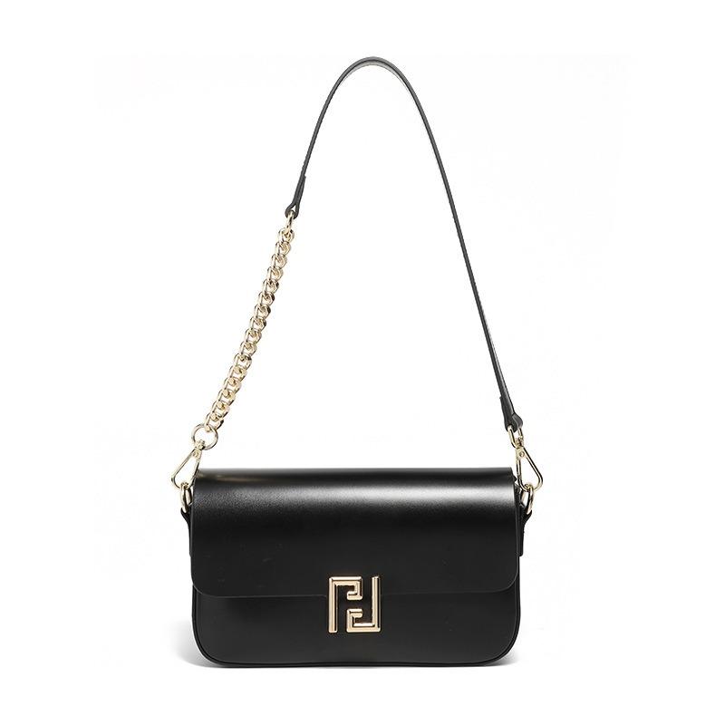 Leather High-end Small Bag Spring New Women's Bag Popular Versatile Messenger Bag Temperament Small Square Bag
