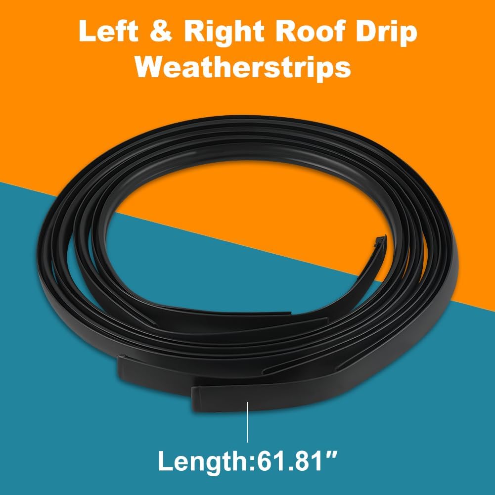 Benzi JDMON pentru scurgerea apei de pe plafon, Garnitură de etanșare compatibilă cu Toyota Yaris Hatchback 2007 2008 2009 2010 2011, Înlocuiește 75551-52130, Stânga și Dreapta, 2