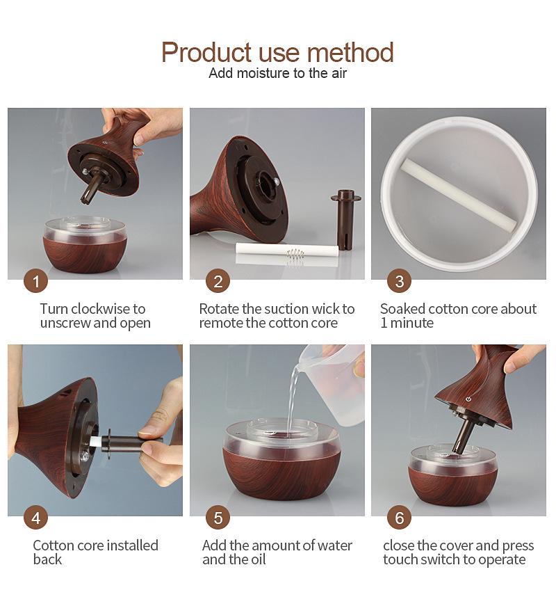 Creative 300ml USB Vase Humidifier & Essential Oil Diffuser for Home or Bedroom