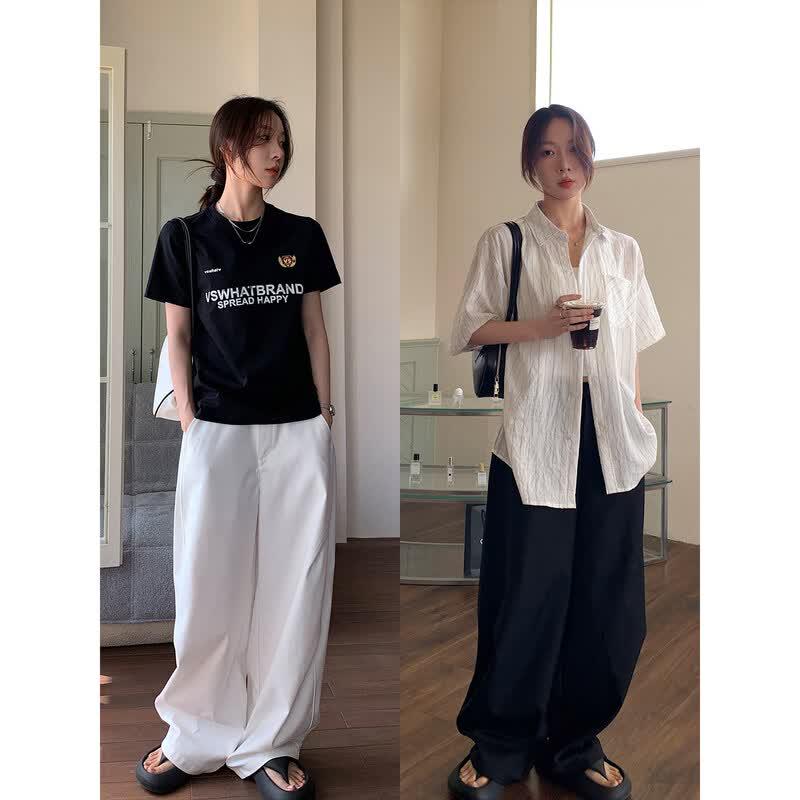 ICH MODE Effortless Wide-Leg Casual Pants M