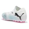 Puma Future 7 Match Comfortable Simple Low-Top MG (Rubber Short Studs) Fabric Soccer Shoes Men soccer shoes White Blue 107719-01