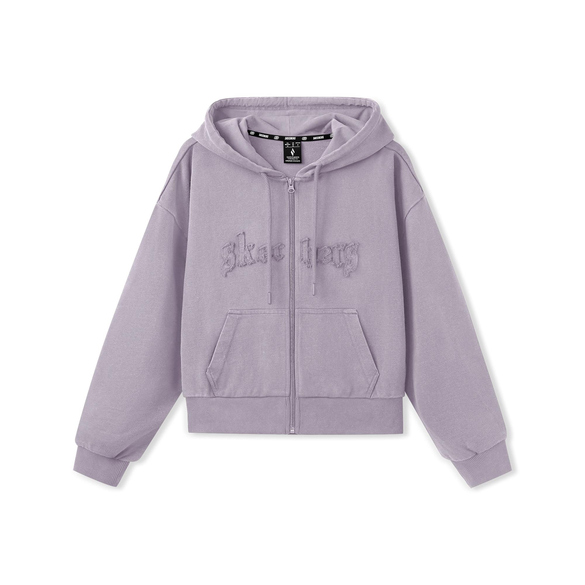 Skechers American Sports Retro Warm Casual Loose Comfortable Cotton Fashion Versatile Hooded Jacket Sweatshirt Women jackets L325W068-05WA S