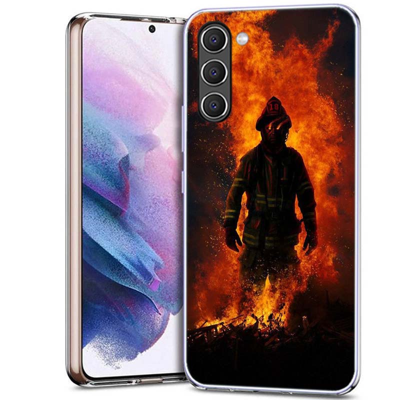 Firefighter Heroes Fireman Phone Case for Samsung A16 A26 A36 A56 A17 A37 A57 A07 A06 A02S A12 A22 A32 A52S A72 Galaxy A70 A50S