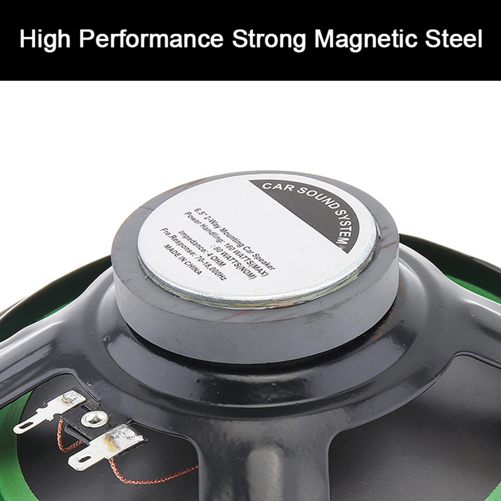 Haut-Parleur Coaxial Voiture 6.5 Pouces 160W HiFi - Puissant Stéréo Pour Porte Auto, Musique Et Basses Riches