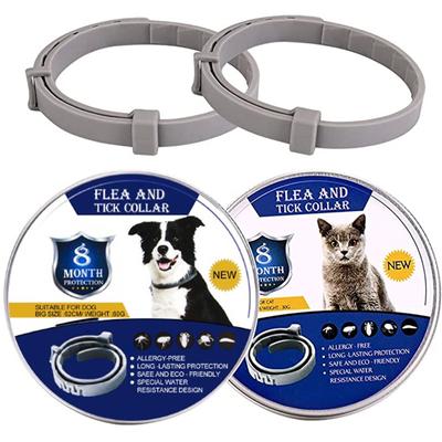Pet Anti-Flea Tick Collar Anti-Parasite 8 Months  Protection Adjustable Dog Cat Collar Detachable Pet Repellent Accessories