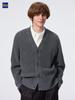 Uniqlo Gu Wash Ribbed V Neck Cardigan