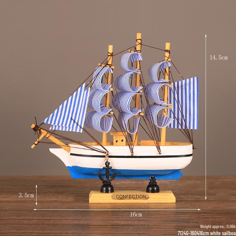 Segelboot Ornament - Modell für ruhige Fahrt zur Dekoration von Zuhause oder Büro