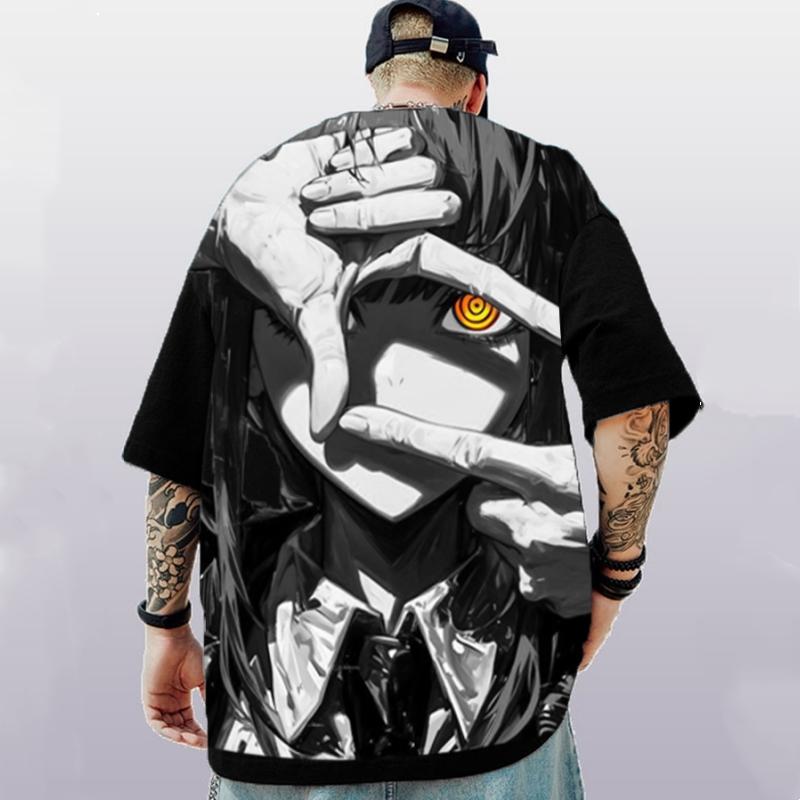 New Retro Men's T-Shirt 3d Character Print Short Sleeve T-Shirt Tops Street Hip Hop Man Clothes Loose Oversized Tee For Men