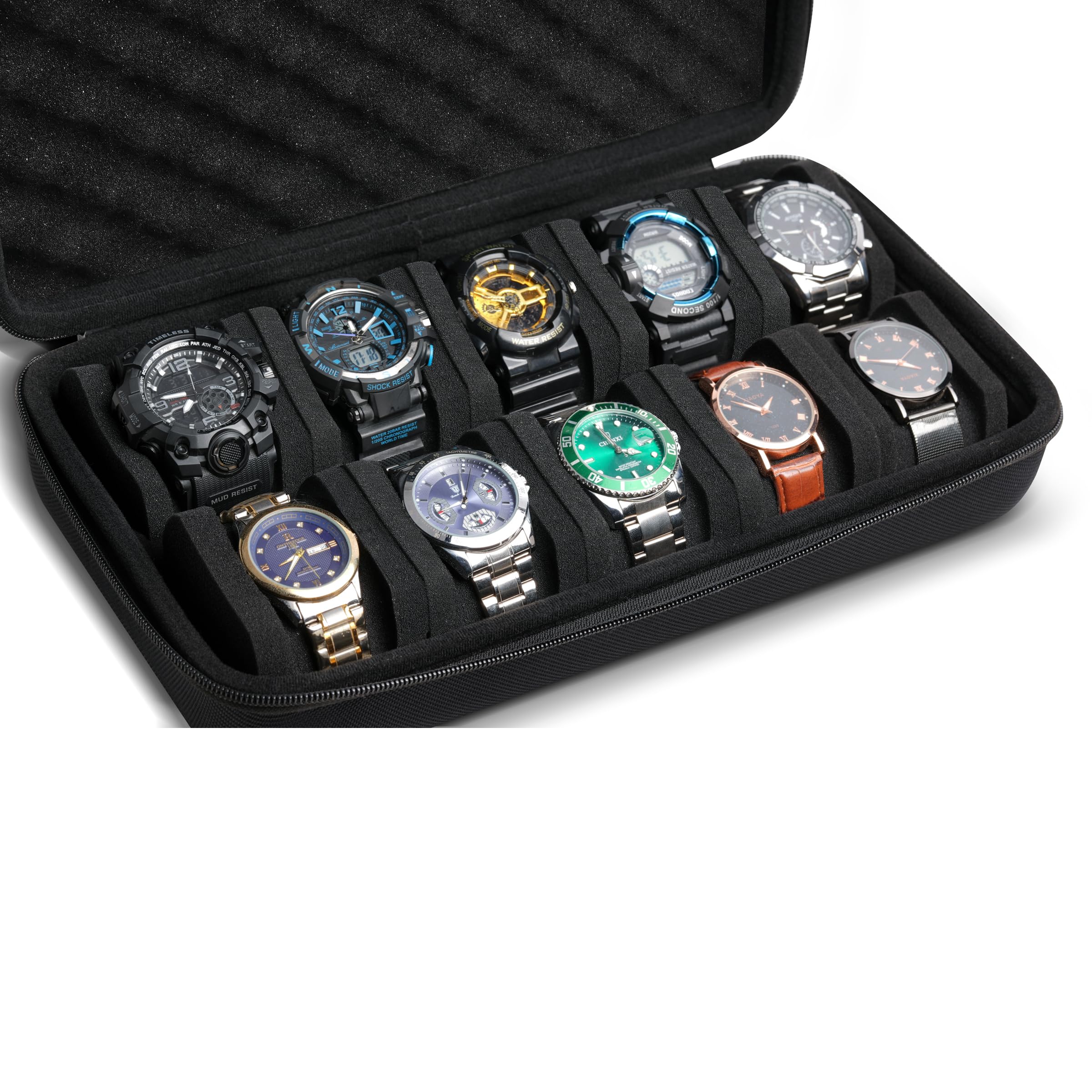

Дорожный чехол для часов RIGICASE (10 слотов) чёрный