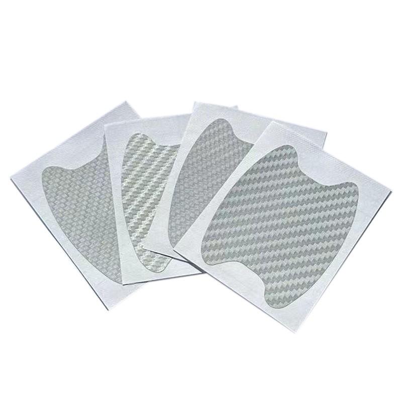 4 STÜCKE Autotürgriff Aufkleber Autoaufkleber Kratzschutzaufkleber Kohlefaser-Muster Schutzfolie Aufkleber