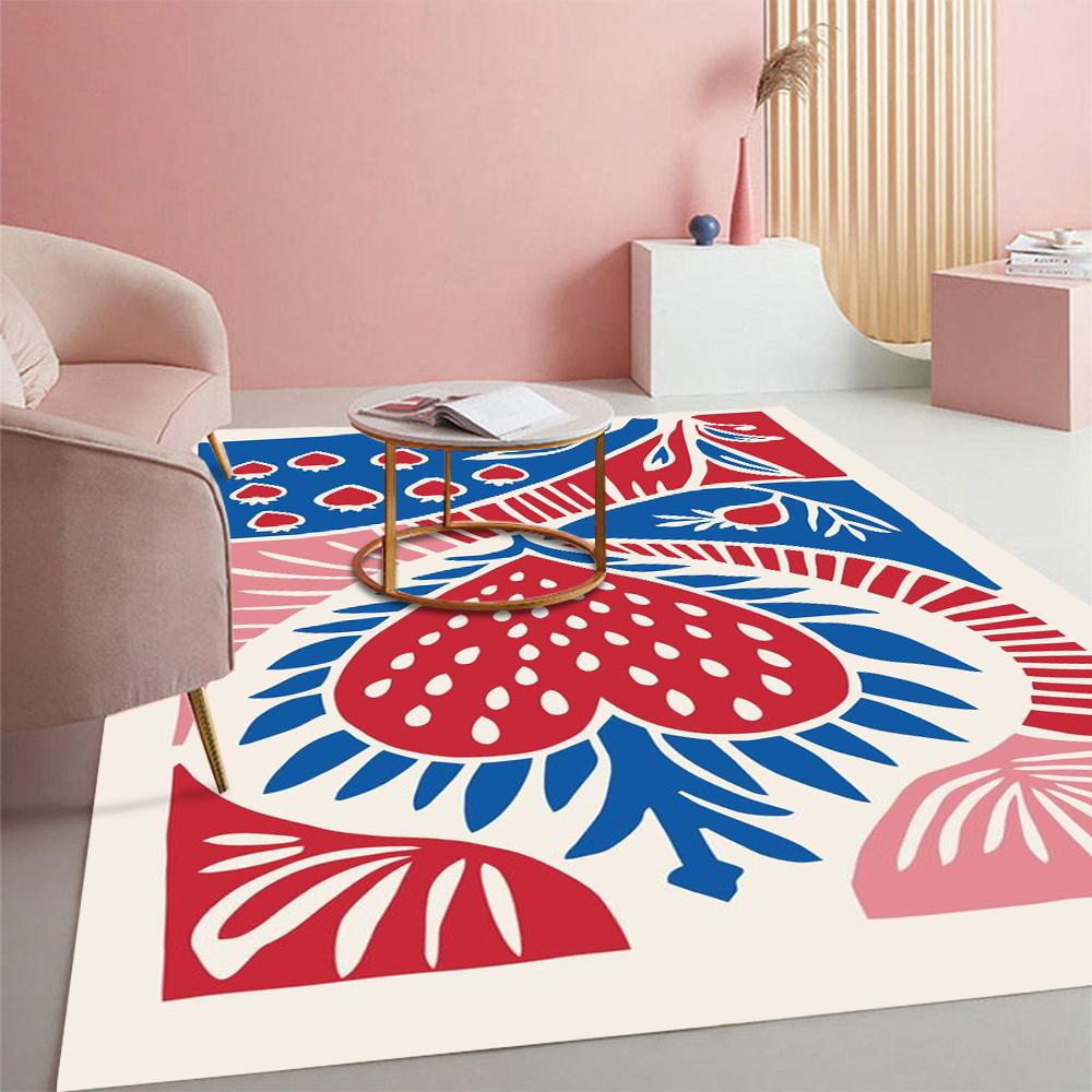 

Valentine S Day Funky Retro Danish Pastel Decor Rug Romantic Love Pattern Modern Y2K Rug Trendy Accent Rug Non Slip Floor Mat 40x60cm