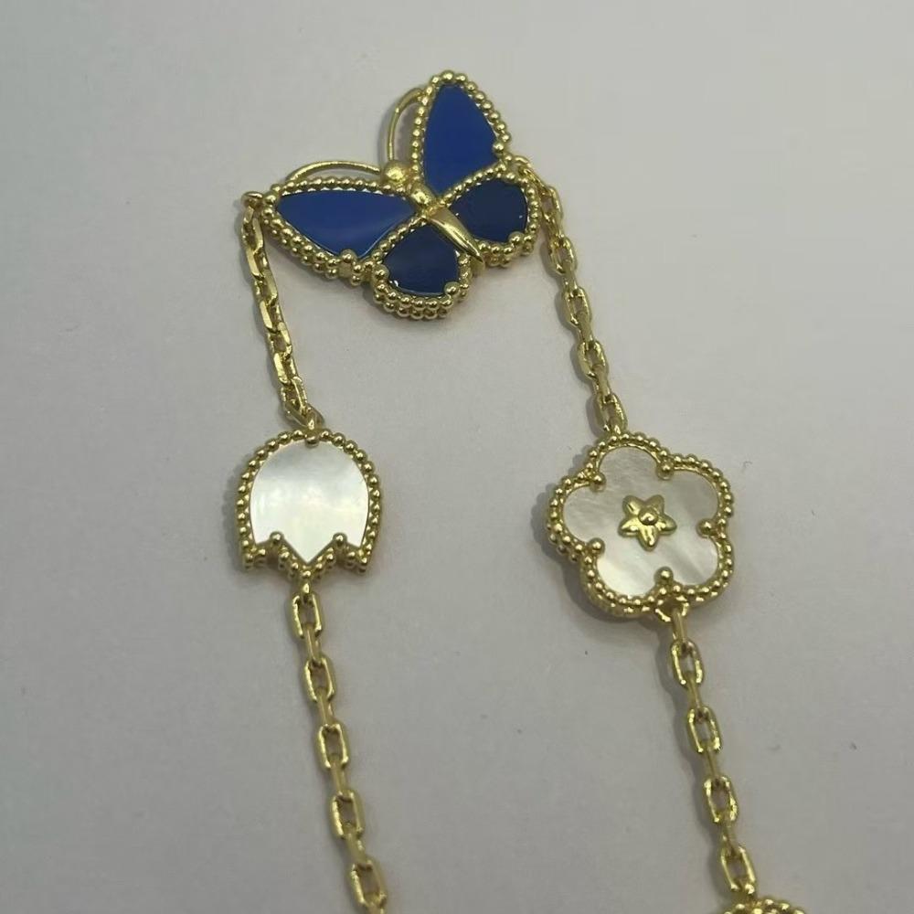 Fashion Four-leaf Clover Butterfly Floral Cluster Bracelet - Luxury Women's Bracelet