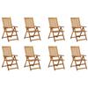 Day and Night - Day and Night Folding Garden Chairs 8 Units Solid Acacia Wood