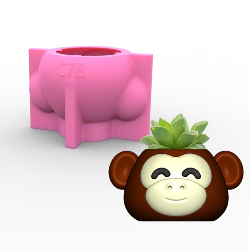 Succulents Flower Pot Resin Silicone Mold Suitable for Diy Garden Concrete Flower Pot Candle Holder Crafts Home Decor
