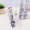 Cute Labubu Stainless Steel Tableware Two-Piece Set Children'S Pp Handle Tableware Portable Fork Spoon Children'S Products