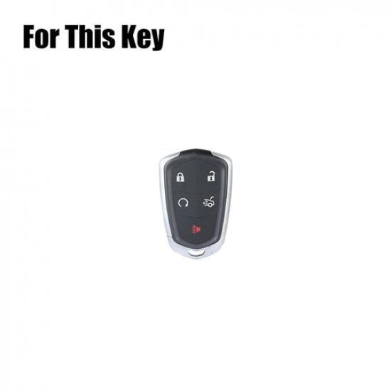 Genuine Leather Car Key Fob Case Cover For Cadillac Escalade ATS XTS CTS CT6 XT5