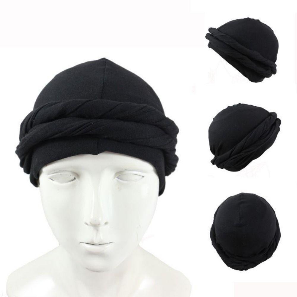 Burr Trim Pullover Turban Hat Fringe Head Wraps Docker Hat Men Braid Hat  Hiking