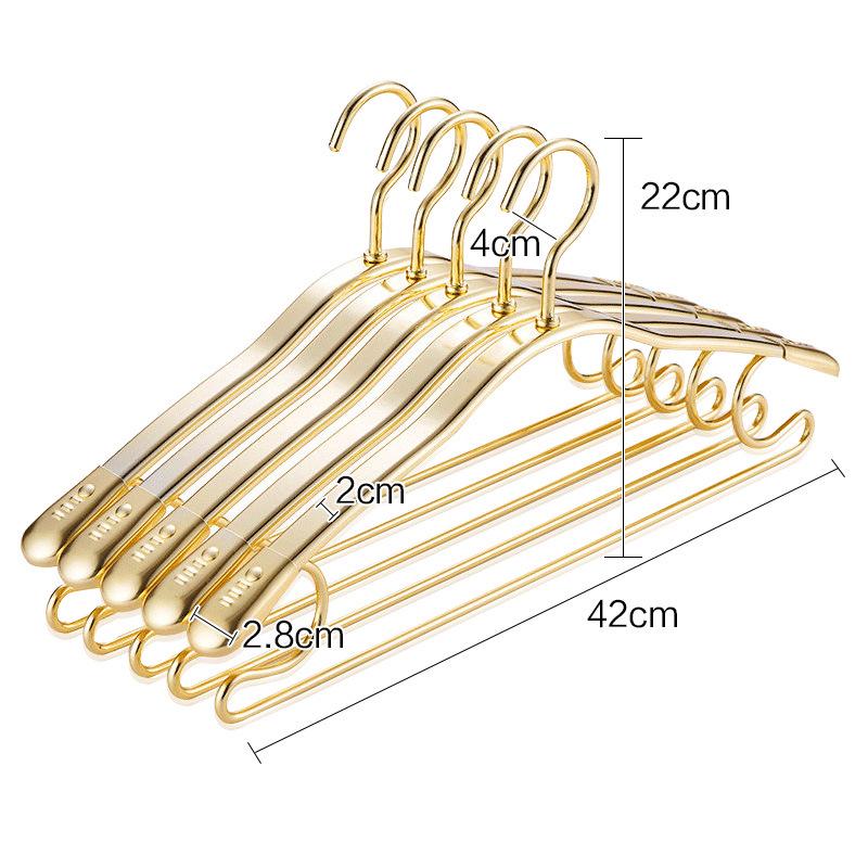 Aluminum Alloy Non-Slip Clothes Hanger with Hook: Traceless, Thickened, and Anti-Bump Design for Home Use