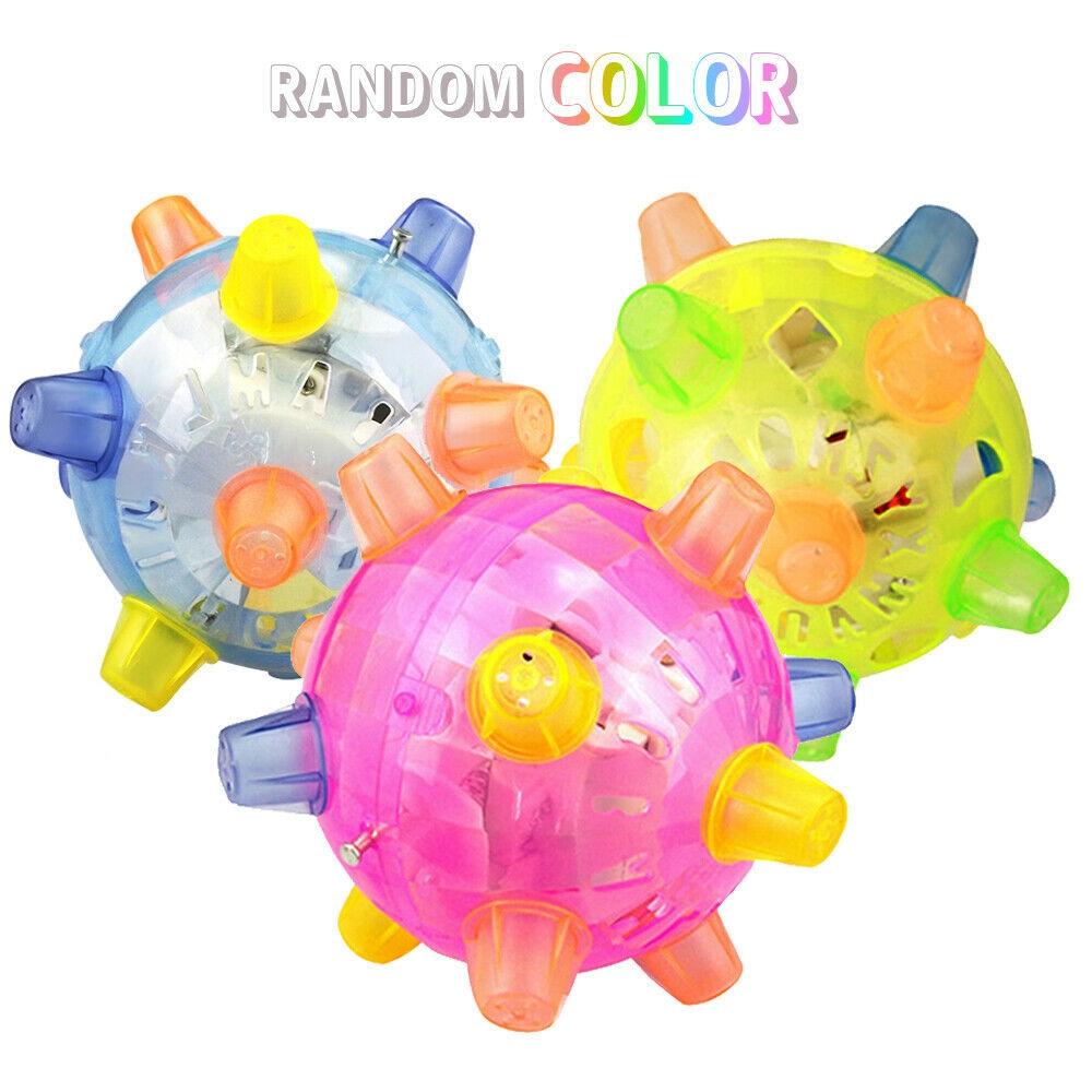 

LED Playing Interactive Flashing Teeth Cleaning Music Bouncing Ball Dog Toy Pet Supplies Chew Toys разноцветный