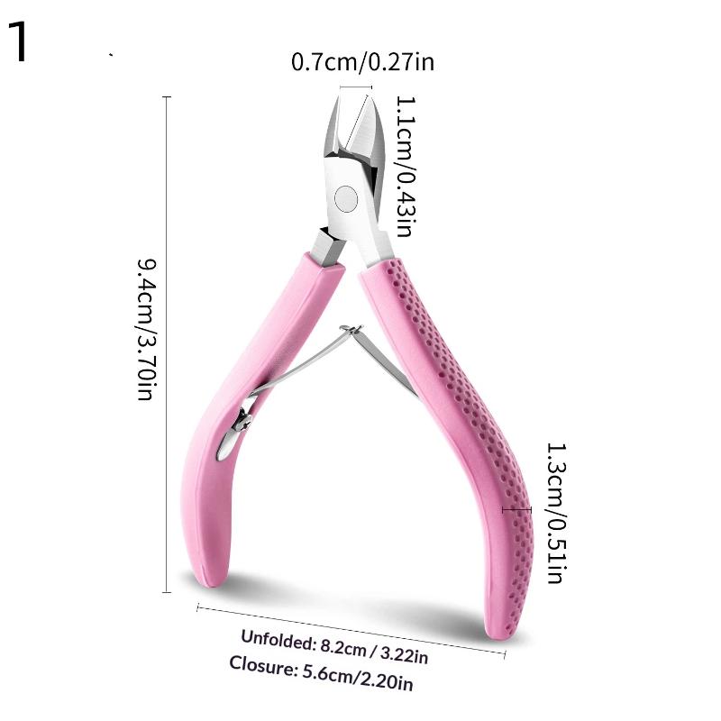 Nožnice na kožičku nechtov Odstraňovač manikúry Klieštiky na odstraňovanie zrohovatenej kože Nerezové nožničky na kožičku Zastrihávač nechtov na prstoch Silikónová rukoväť